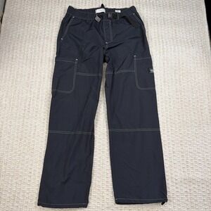 PacSun Mens M Baggy Cargo Pants Gray Y2K Rave Utility Techwear Skater Streetwear